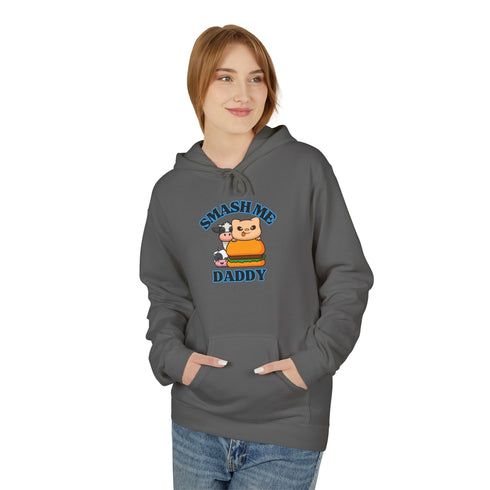 Funny Unisex Fleece Hoodie - 'Smashed Me Daddy'