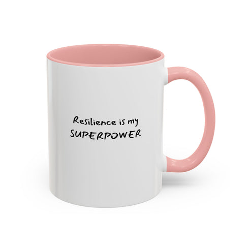 Resilience Is My SuperPower - Resilient Minds Accent Coffee Mug (11oz & 15oz)