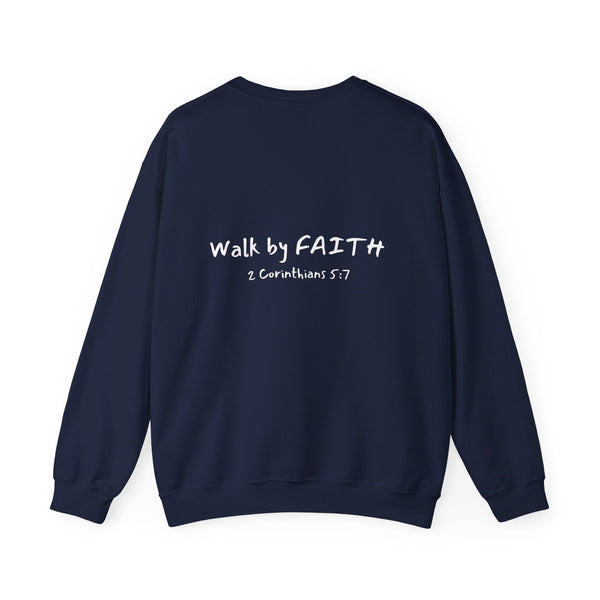 Walk By Faith Unisex Heavy Blend™ Crewneck Sweatshirt